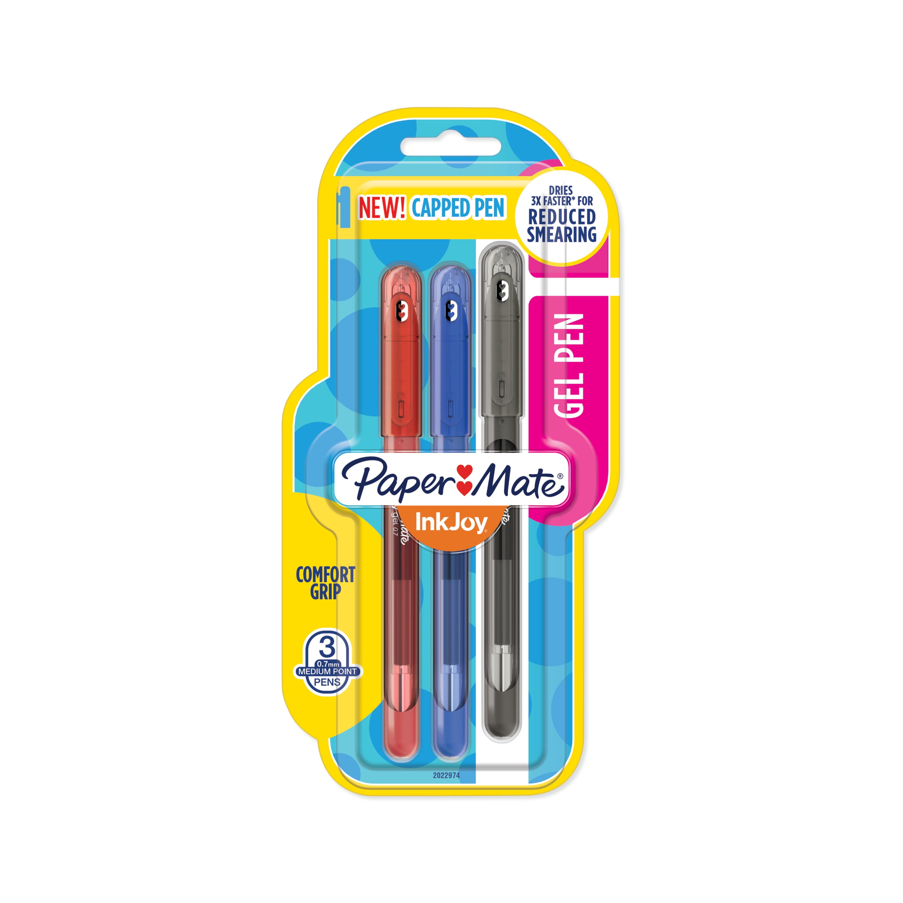 Paper Mate Inkjoy 600ST, .7mm, 3/Pkg., Black, Blue & Red