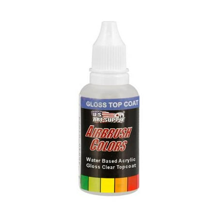 Goss Air - US Art Supply 1-Ounce Protective Clear Gloss Top Coat Airbrush Paint Clear