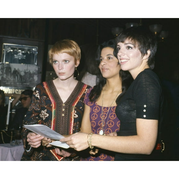 Liza Minnelli And Mia Farrow Candid 1970's 24X36 Classic Hollywood Poster