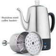 Moss & Stone Electric Percolator Silver Body with Stainless Steel Lids
