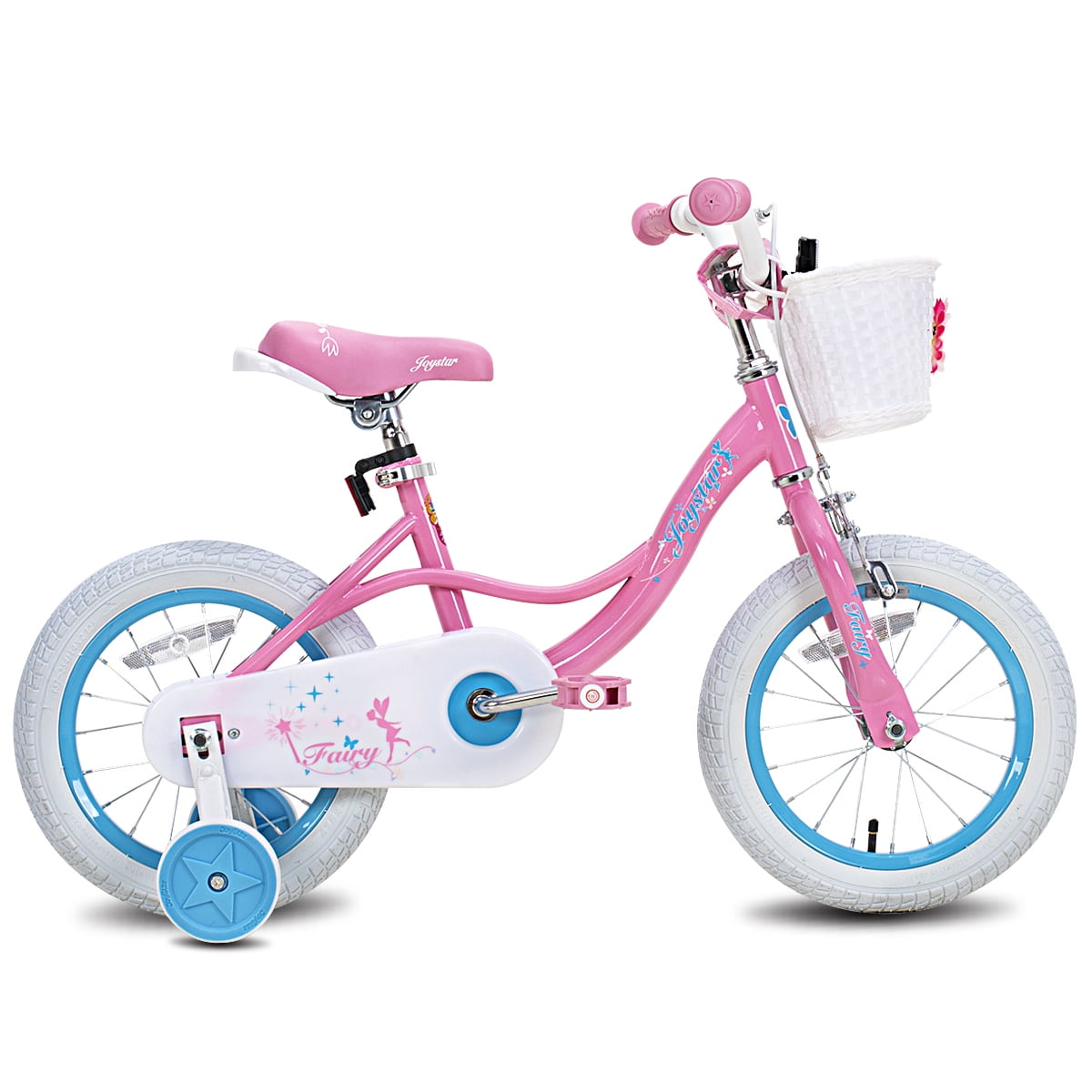 JOYSTAR 14 Inch Pink Kids Bike for 4-6 Years Girls Kids Bicycle with Front Basket & Training Wheels DRBIKE