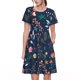 thumbnail image 1 of Easygdp Colorful Flowers para Vestido Transpirable de Mujer, Vestido Suelto de Manga Corta con Pliegues y Bolsillos para el Verano, 1 of 6
