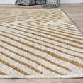 thumbnail image 4 of Alfa Rich 4x6 Geometric Pattern Gold Cream Washable Woven Cotton Area Rugs, 4 of 4