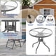 thumbnail image 4 of Set de Comedor Exterior – 6 Piezas – Mesa de Vidrio Templado – 4 Sillas Plegables – Sombrilla Incluida – Patio, Terraza o Jardín – Caqui, 4 of 8