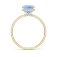 thumbnail image 2 of Angara Natural 2.45 Ct. Tanzanite with Diamond Classic Ring in 14K Yellow Gold for Women (Ring Size: 3), 2 of 9