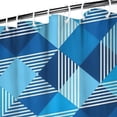 thumbnail image 3 of Blue Geometric Pattern Shower Curtain 72"x72" ,Bathroom Decorative Shower Curtains Set with 12 Hooks,Modern Waterproof Washable Shower Curtain, 3 of 6