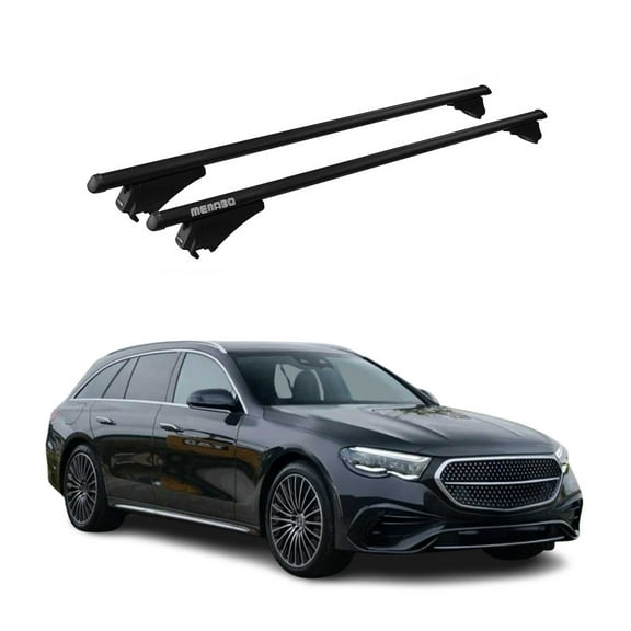 OMAC Top Roof Racks Cross Bars for Mercedes E Class S213 Wagon 2017-2023 Alu Black 2x