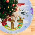 thumbnail image 5 of FMSHPON Stylish Floral Easter Cross Xmas Christmas Tree Skirt Stand Mat for Holiday Party Decoration Indoor Outdoor 36 inches, 5 of 6