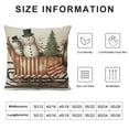 thumbnail image 5 of GOSMITH  Christmas Throw Pillow Covers  Tree Snow Sleigh Merry Bright Xmas Farmhouse Cushion Cases for Home Sofa Couch Decoration (Grey Stripe), 5 of 5