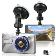 Ultra HD 1296P Car Camera 4 Inch IPS Dash Cam, Sony 323 Sensor 170 Wide Angle Lens Night Vision Video Recorder Camera, Built in WDR Loop Recording G-Sensor, 32GB SD Card Included
