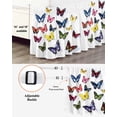 thumbnail image 3 of Butterfly Print Wrap Around Bed Skirts for California King Bed 18" Drop,Bed Skirt with Adjustable Elastic Belt Dust Ruffle Bed Valance for Bedroom Hotel Luxury Modern Colorful Animals Bed Frame Cover, 3 of 7