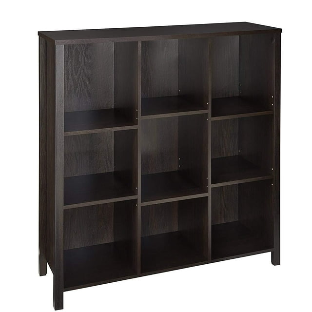 Rangement réglable à 9 cubes en noyer noir