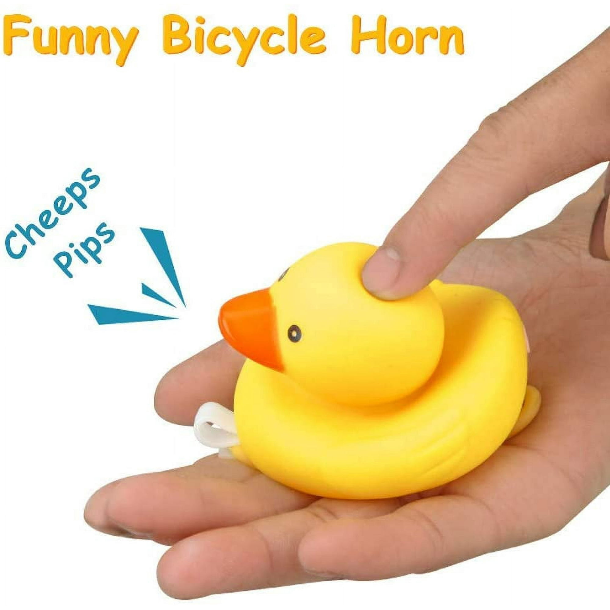 Greswe Duck Bicycle Bell Rubber Duck Bicycle Accessories With Led Light Cute Propeller Handlebars Bicycle Horns For Children Toddlers Children A