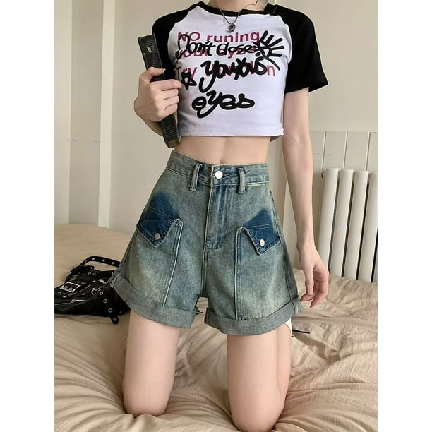 Short Vaquero Mujer Shorts Vaqueros Para Mujer Vintage De