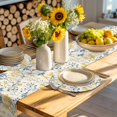 thumbnail image 4 of Yellow Blue Flowers Round 13 Inch Placemats Set of 8, Watercolor Botanical Floral Plants HeatResistant Non Slip Place Mats for Dining Table, Wipeable Braided Kitchen Table Mats for Housewarming, 4 of 9