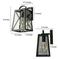 thumbnail image 3 of LNC Farmhouse 1-Light Black Outdoor Wall Sconce,Exterior Wall Light with Clear Glass(2 Pack), 3 of 9