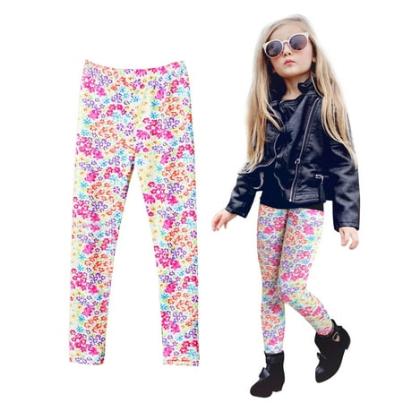 

Spring Pants Girls Sweet Kids Plus Leggings Baby Trousers Children Clothing Slim Printed Pants Autumn Clothes