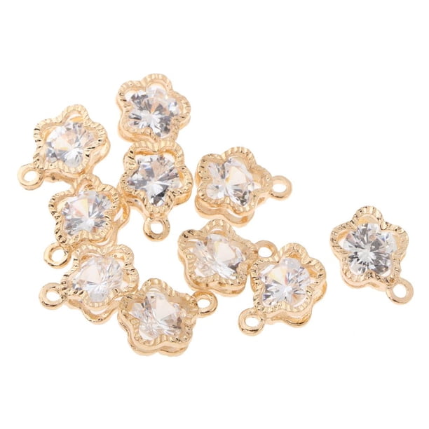 10 piezas de soporte de cristal con forma de lágrima y estrella, colgantes para joyería si