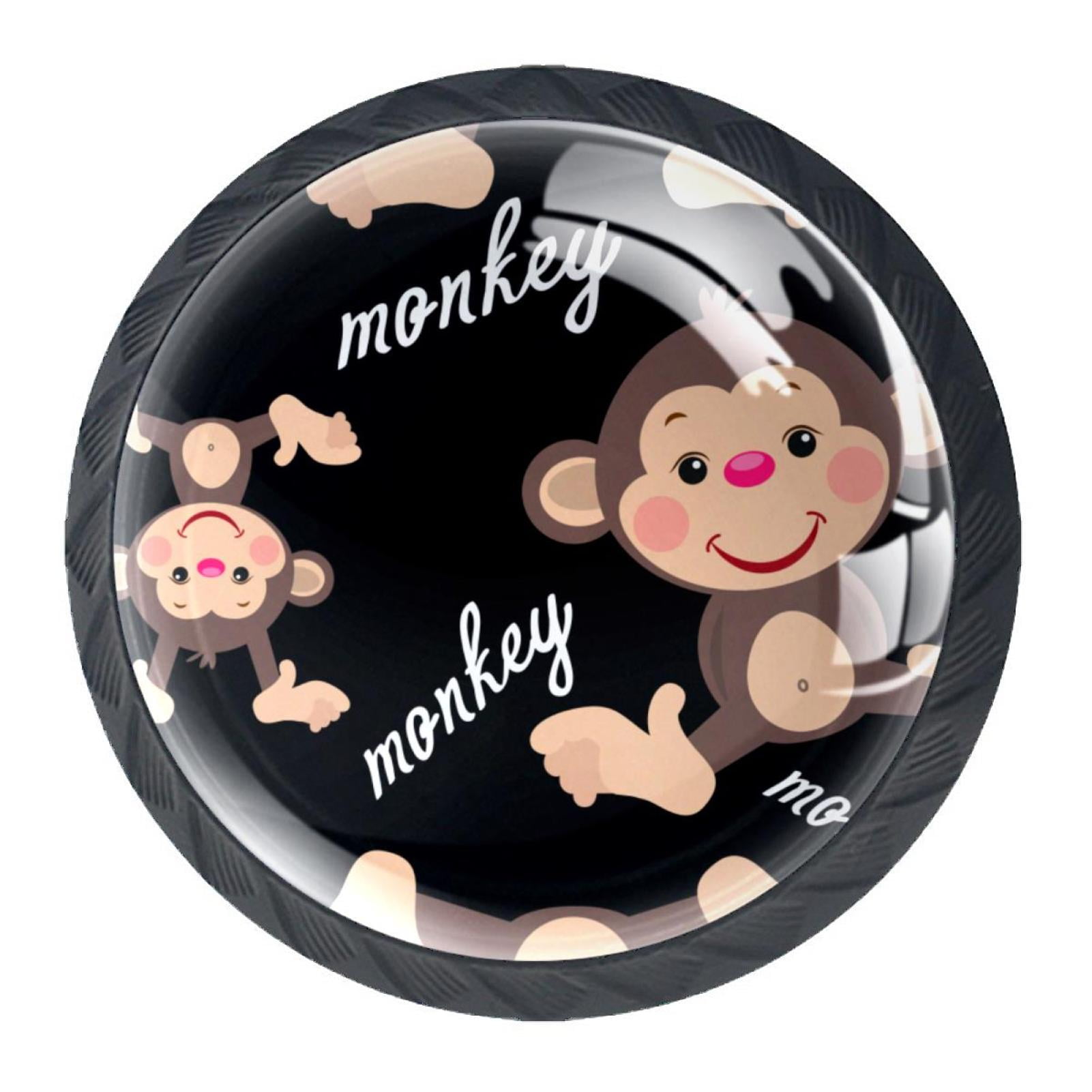 4 Pcs monkey Knobs for Kitchen Cupboard Dresser Bookcase Drawer