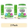(2 pack) Orgain Organic Vegan 21g Protein Powder, Plant Based Shake Drink, Vanilla Bean 2.03lb