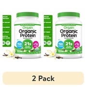 (2 pack) Orgain Organic Vegan 21g Protein Powder, Plant Based Shake Drink, Vanilla Bean 2.03lb