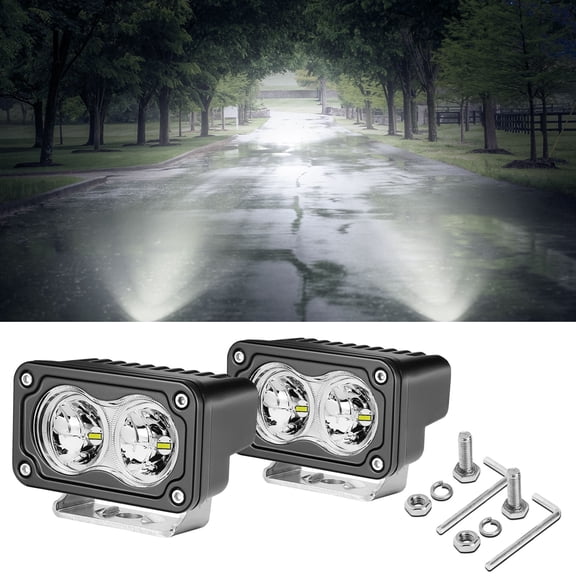 2PCS 3" 40W LED Pods Off Road Driving Beam Fog Lights for Truck UTV ATV Motorcycle