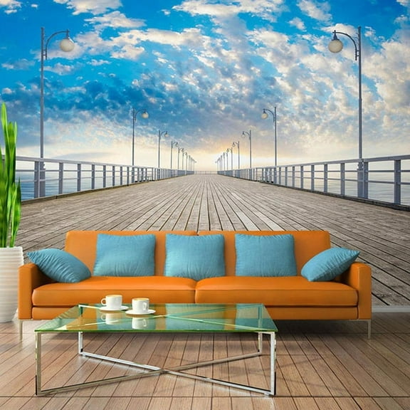Tiptophomedecor Landscape Wallpaper Wall Mural - The Pier