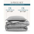thumbnail image 3 of Casa Platino Twin Bedding Comforter Set- Includes Twin Comforter and 1 Twin Pillow Sham - Ultra Soft and Comy Comforter Twin Size Set- Cozy Twin Size Bed Comforter Set- Twin Duvet Insert - Silver, 3 of 9