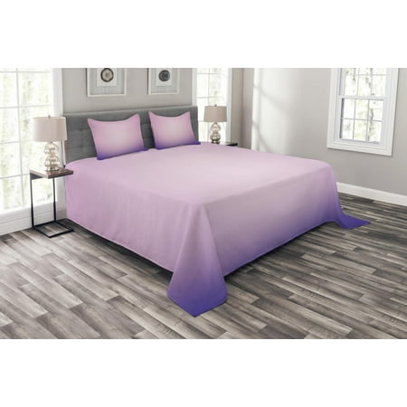 Lavender Bedspread Set Pink And Purple Ombre Print Modern Pastel