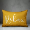 thumbnail image 2 of Creative Products Relax Script Yellow 14x20 Indoor / Outdoor Pillow, 2 of 2