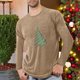 thumbnail image 1 of Amzcrzy - Sudadera Para Hombre, Deportiva, Fitness, Para El Hogar, Pijama Navideño Estampado, Camiseta De Manga Larga, Cuello Redondo, Color Caqui, L, 1 of 4