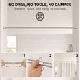 thumbnail image 4 of Tension Adjustable Shower Curtain Rod 43-79 Inches Stainless Steel Chrome, 4 of 9