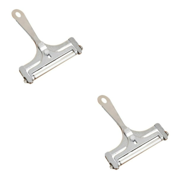 Cortador de mantequilla Toystoory ajustable liviano y portátil 2Conjunto Plata esmerilada