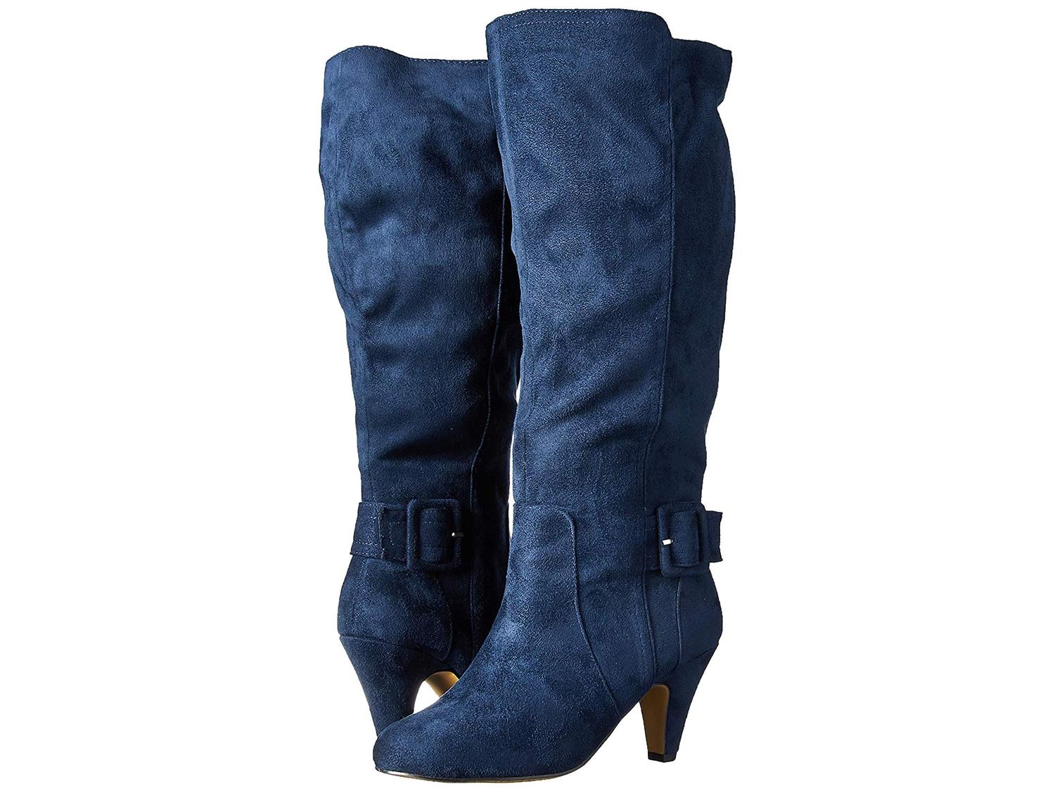 Bella Vita Women's Suede Troy II Plus Dress Wide Calf Boots Brown Size 5.5 M