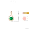 thumbnail image 3 of ANGARA Natural Solitaire Round Emerald Infinity Twist Pendant in 14K Rose Gold for Women (Size-5mm) | May Birthstone, Birthday, Anniversary, Jewelry Gift for Women | Natural Emerald Necklace, 3 of 8