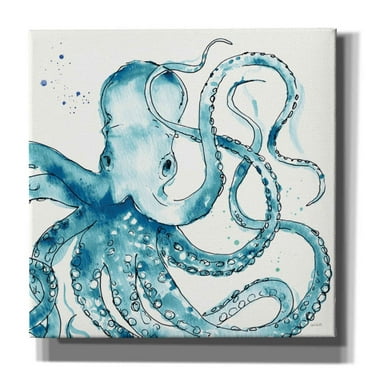 Epic Graffiti 'Deep Sea VIII' by Anne Tavoletti, Canvas Wall Art, 18"x18"