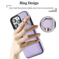 thumbnail image 4 of for iPhone 14 Plus Wallet Case with Card Holder Women Men, Flip PU Leather Kickstand Shockproof Protective Phone Cover Magnetic Clasp 360 Rotation Ring Stand for iPhone 14 Plus, Purple, 4 of 6