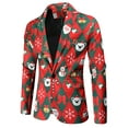 thumbnail image 4 of Franhais Men Christmas Suit Funny Long Sleeve Single Breasted Jacket with Vest Pants Set Formal Outfit, 4 of 9