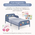 thumbnail image 6 of Delta Children Magic Magnet Toddler Bed with Customizable Magnets & Built-In Book Storage, Denim Blue, 6 of 20