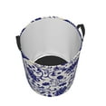 thumbnail image 3 of Goofa Blue And White Porcelain Pattern Printed Circular Hamper,Laundry Basket with Handles,Storage Baskets Foldable,Large Capacity Laundry Hamper-Small, 3 of 8