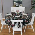thumbnail image 2 of Pioneer Flower Floral Print Pattern Round Tablecloth 60"x60",Wrinkle Wipeable Table Cloth for Kitchen Dining Room Picnic Patio Party, 2 of 6
