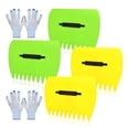 thumbnail image 1 of Garden Leaf Scoops & Gloves Set, 2 Pairs of , Adjustable-Handle Leaf Claws, High-Quality Plastic Hand Rakes, 1 of 5