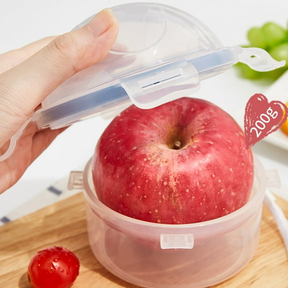 Hilingoto Clearance Transparent Refrigerator Storage Food And Fruit Fresh-Keeping Box, Food Storage Containers Plastic Food Grade Dry Storage Container Round Container Bowl With Airtight Lid