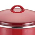 Classic Brights 12 qt. Steel Stock Pot in Red with Lid