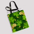 thumbnail image 2 of PKQWTM Floral Clover Gold Coins Holiday Canvas Shoulder Bags Handbags Tote Bags Shopping Bag, 2 of 2