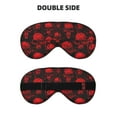 thumbnail image 2 of Xecao Red Skulls for Soft Fluffy Sleeping Blindfold, Nap eye cover tailored for the utmost comfort for girls, women, kids, and adults., 2 of 7