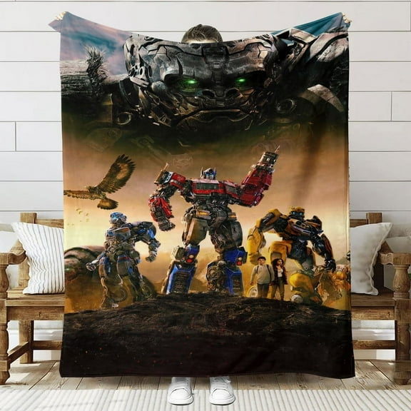 Transformers Rise Of The Beasts Throw Blanket Gifts for Fans Lover Girls Boys Women Present Hoodie Him Bed 60"x80"