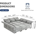 thumbnail image 2 of LLappuil Modular Sectional Sofa, 9 Seat Modular Sectional Sofa with 2 Storage Ottoman, 25.6 Deep Seat Chenille Sofa Gray, 2 of 9