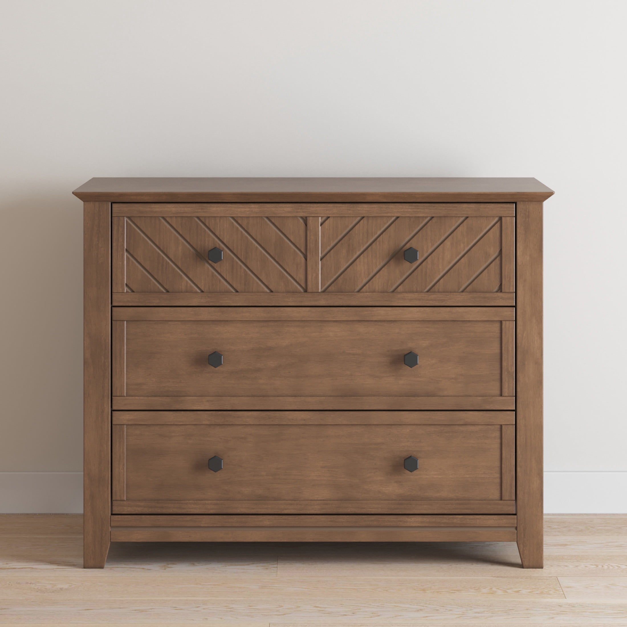 Child Craft Atwood Crib and Dresser Nursery Set, 4-in-1 Convertible Crib with 3-Drawer Dresser, Cocoa Bean Brown, 2-Piece