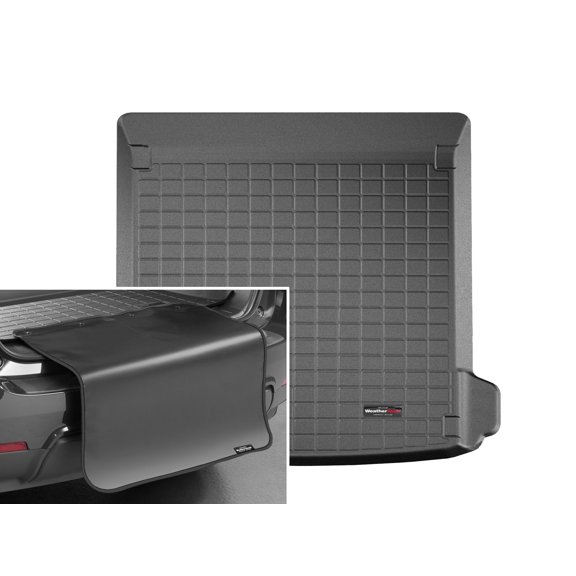 WeatherTech Cargo Trunk Liner with Bumper Protector compatible with Audi Q8, SQ8, RS Q8, rsq8performance - Behind 2nd Row w/ Bumper Protector, Black